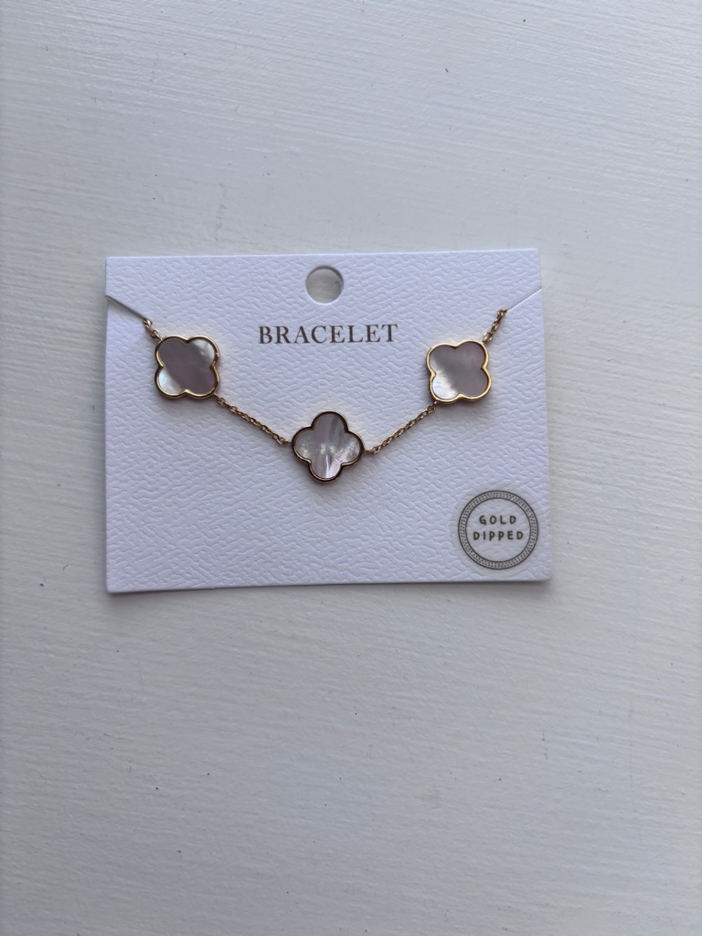 Gold-Dipped Clover Bracelet